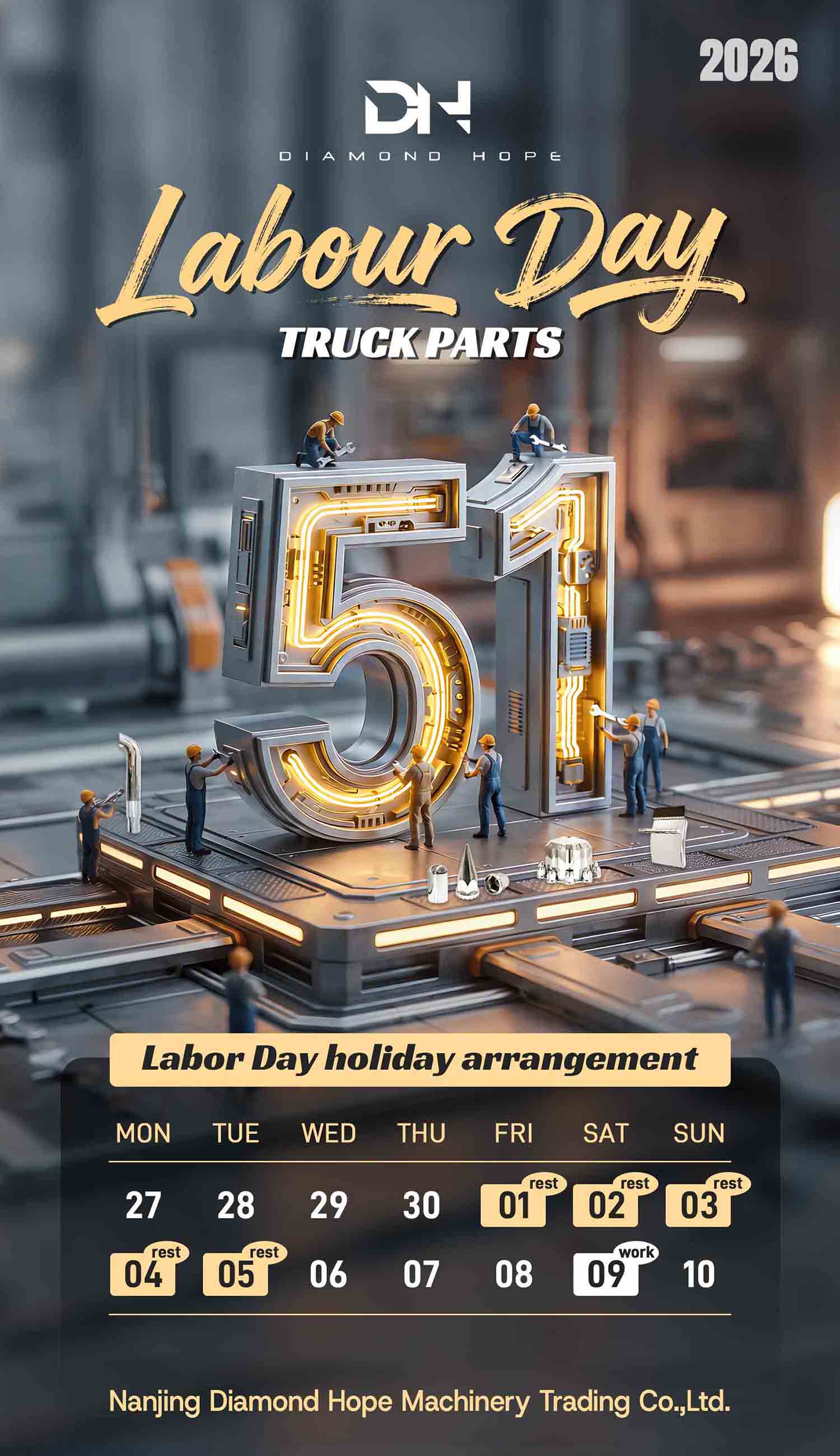 DH Truck parts holiday notice DH Truck parts holiday notice